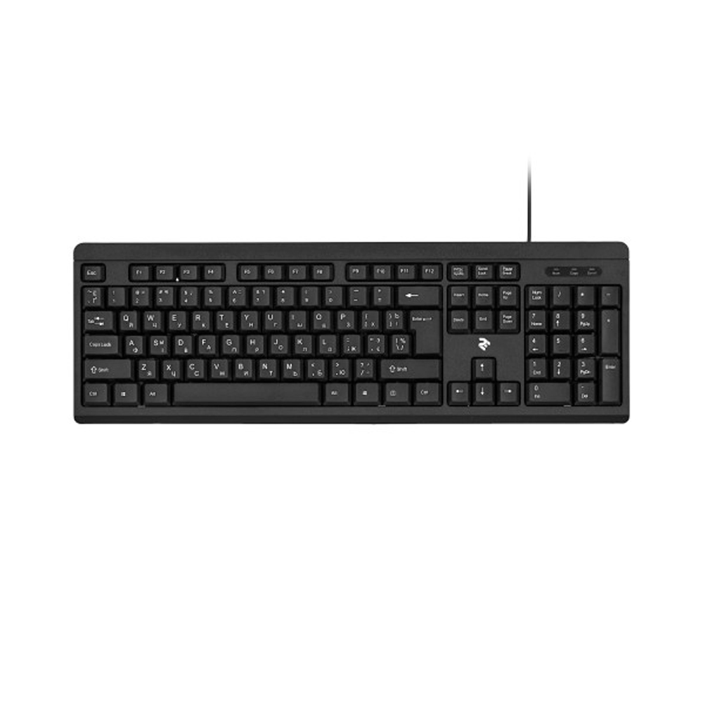 Klaviatura 2E KS108 USB Black