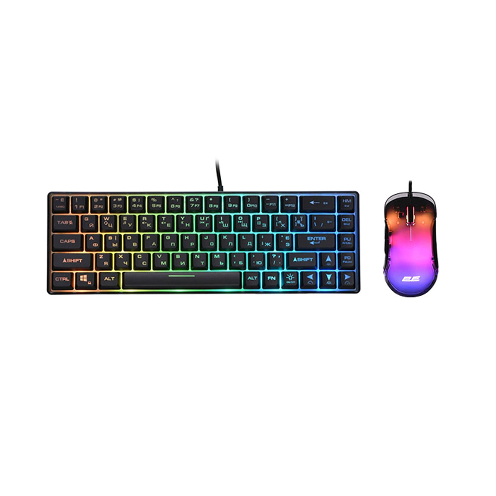 Клавиатура и мышь 2E Gaming KG345 RGB USB + MG345 RGB USB / ERC
